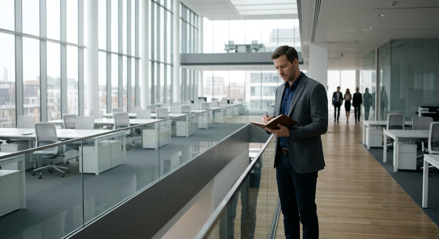 A willing employee on one side of a widening gap and a slow-moving organization on the other, with AI value falling into the space between them.